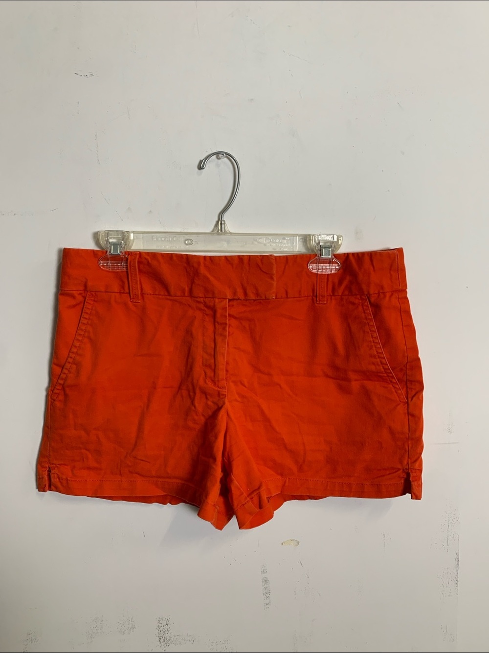 LOFT High-Waist Orange Cotton Blend Shorts